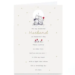 Personalised Valentine's Day Card - Bears Stargazing, Husband