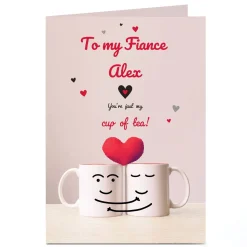Personalised Valentine's Day Card - My Cup of Tea, Fiance
