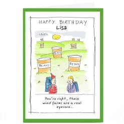 Personalised Vicar Of Scribbly Card - A Real Eyesore...