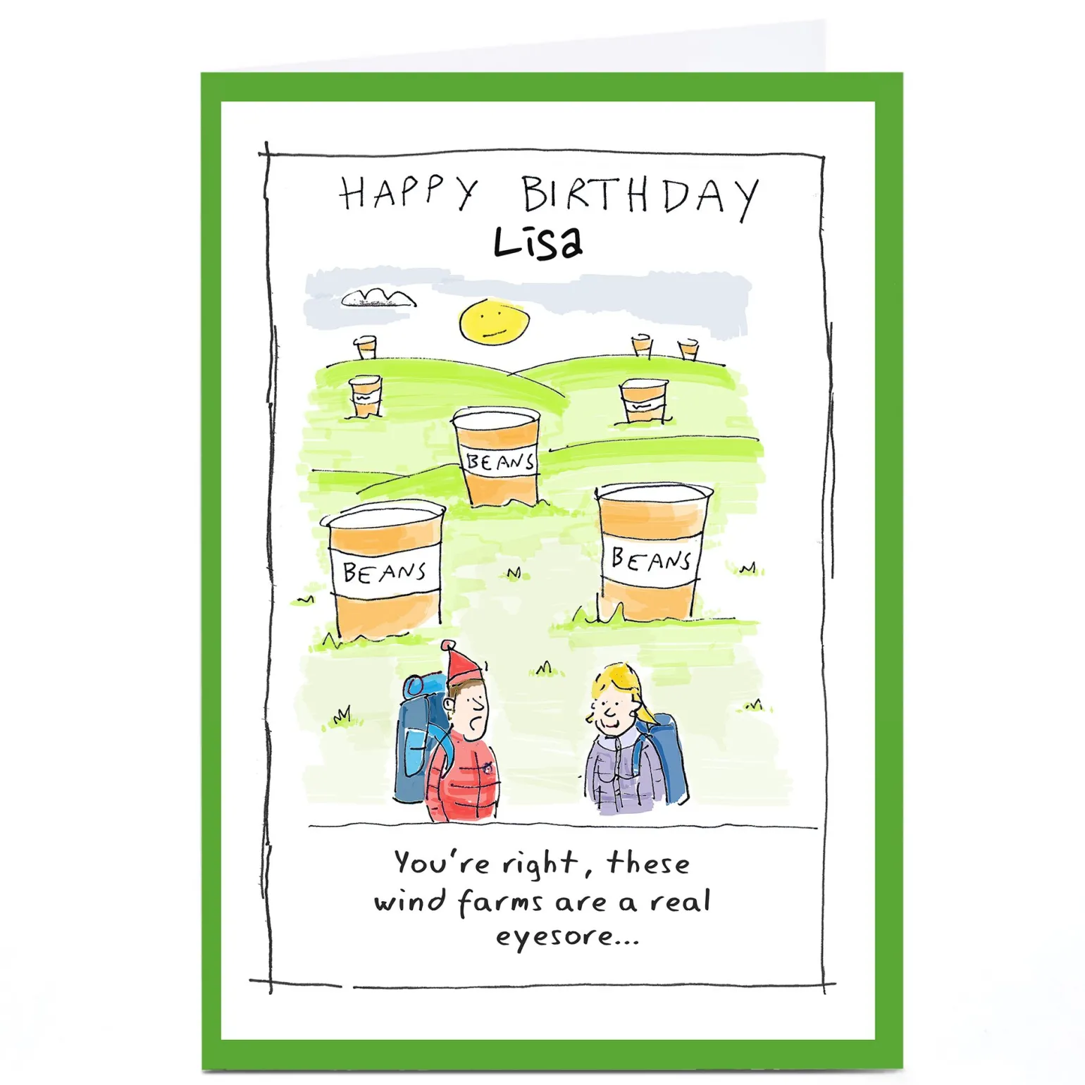 Personalised Vicar Of Scribbly Card - A Real Eyesore...