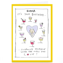 Personalised Vicar Of Scribbly Card - Surround Yourself With The Ones You Love