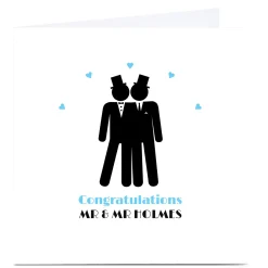 Personalised Wedding Card - Congratulations Mr & Mr