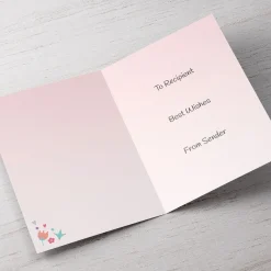 Personalised Wedding Card - On Your Wedding Day, Floral pink