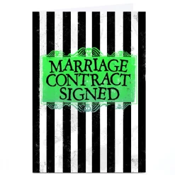 Personalised Wedding Card - Marriage Contract Signed