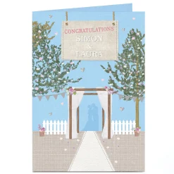 Personalised Wedding Card - Outdoor Wedding Scene