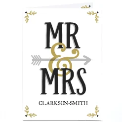 Personalised Wedding Card - Mr & Mrs
