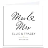 Personalised Wedding Card - Mrs & Mrs, Black & White