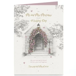 Personalised Wedding Card - Church Entrance
