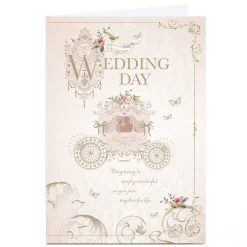Personalised Wedding Card - Fairytale Carriage