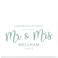 Personalised Wedding Card - Mr & Mrs, Congratulations