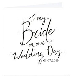 Personalised Wedding Card - My Bride