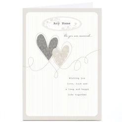 Personalised Wedding Card - Love, Luck & Happiness