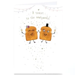 Personalised Wedding Card - A Toast To The Newly Weds