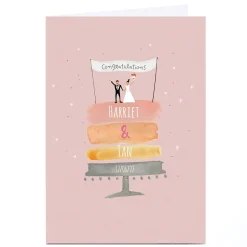 Personalised Wedding Card - Cake Topper