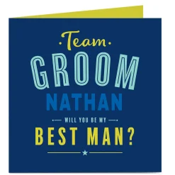Personalised Wedding Card - Team Groom