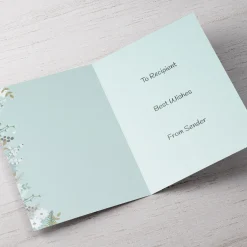 Personalised Wedding Card - Be My Bridesmaid Floral Blue