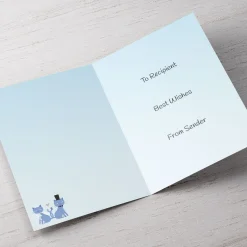 Personalised Wedding Card - On Your Wedding Day, Floral blue