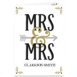 Personalised Wedding Card - Mrs & Mrs