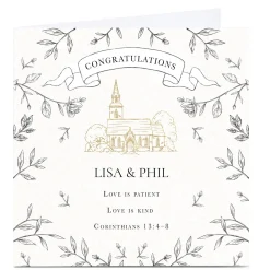 Personalised Wedding Card - Corinthians 13:4-8