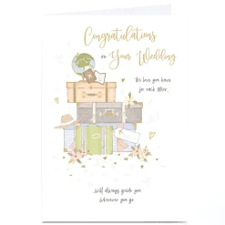 Personalised Wedding Card - Your Love Will Guide You Suitcases