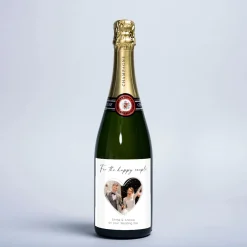 Personalised Wedding Champagne - For The Happy Couple Love Heart