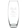 Personalised Wedding Glass Vase - Mr & Mrs