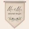 Personalised Wedding Mrs and Mrs Hanging Sign