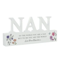 Personalised Wild Flowers Nan Ornament