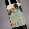 Personalised Wine - Photo Upload - Green Floral