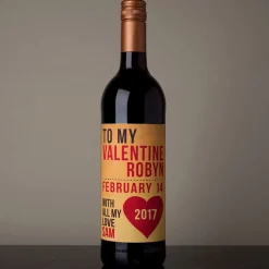 Personalised Wine - To My Valentine Names & Date