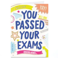 Personalised You Passed Card - Amazing Exam News