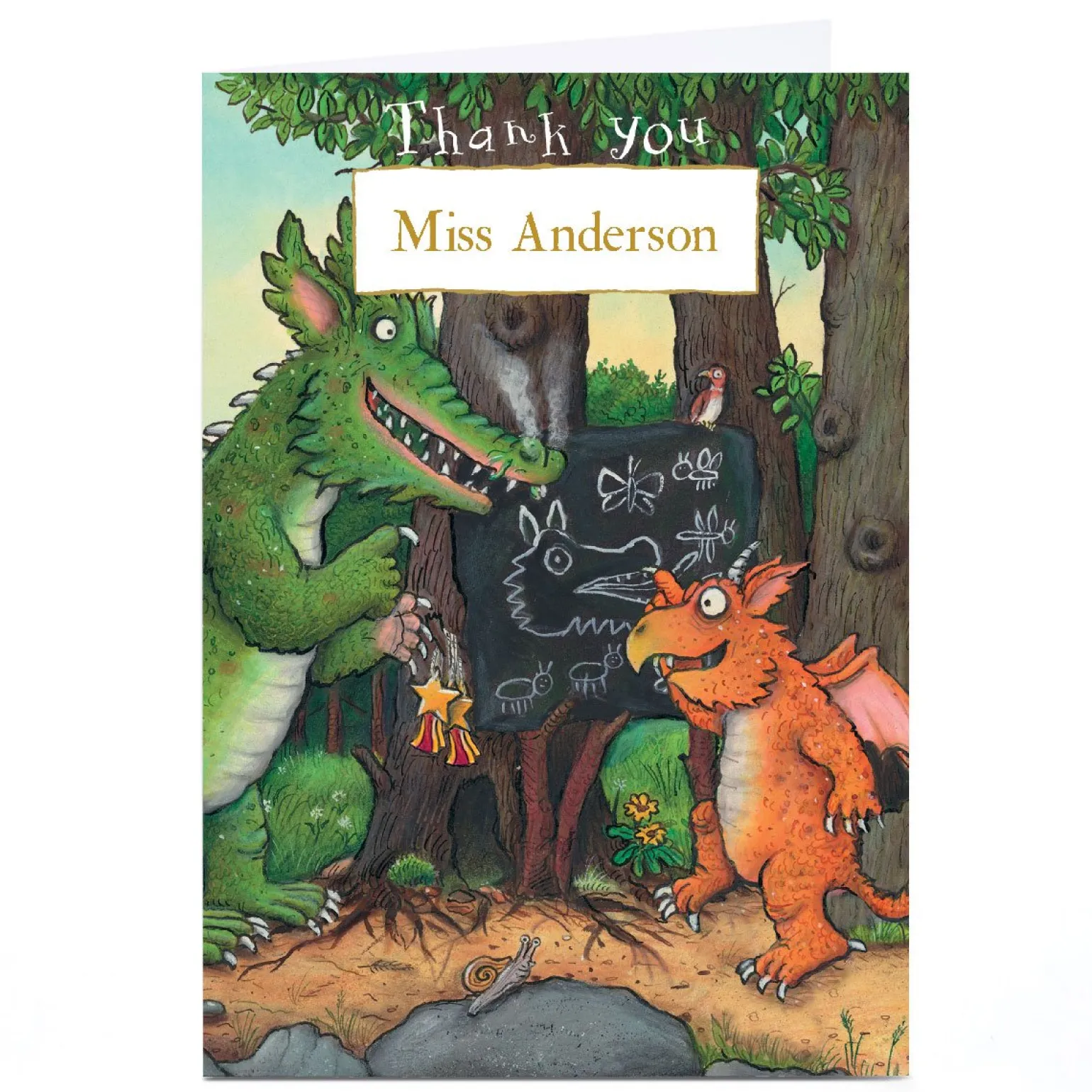 Personalised Zog Card - Thank You Teacher