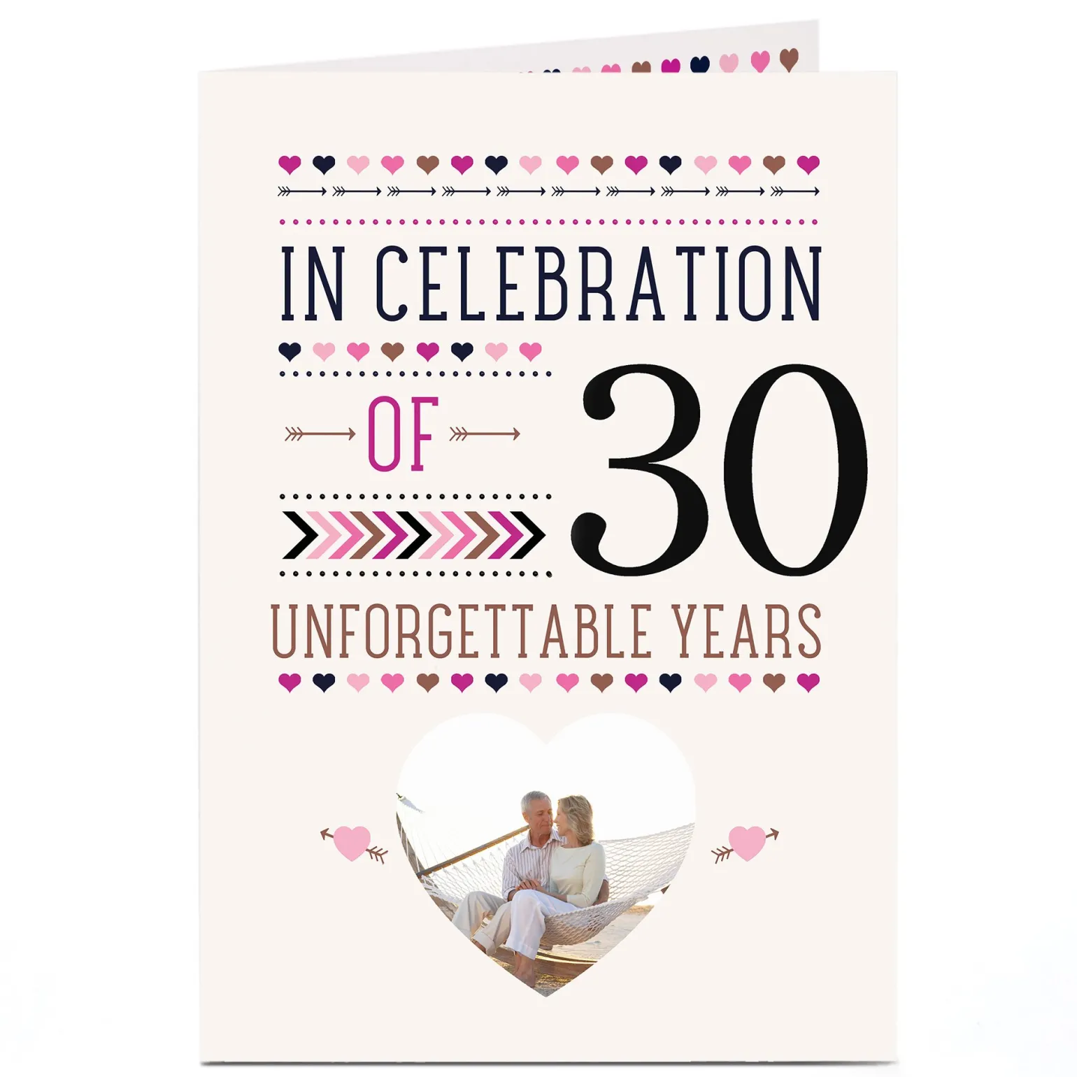 Photo Anniversary Card - 30 Unforgettable Years