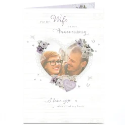 Photo Anniversary Card - Love You With All Of My Heart