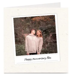 Photo Anniversary Card - Single Polaroid