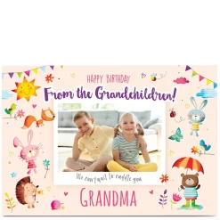 Photo Birthday Card - Cuddles From The Grandchildren