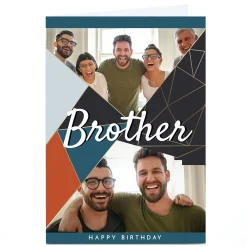 Photo Birthday Card - Geometric Pattern