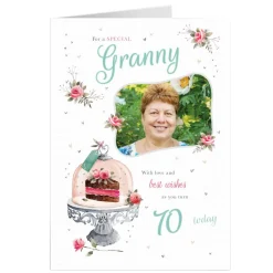 Photo Birthday Card - Granny, Love & Best Wishes Cake
