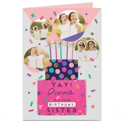 Photo Birthday Card - Yay! Birthday Sister