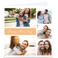 Photo Card - Orange, Happy Anniversary
