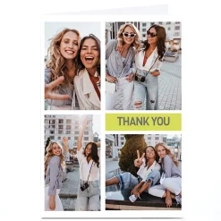 Photo Card - Thank You, 4 Photos Any Message