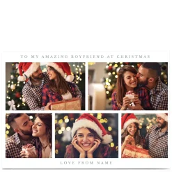 Photo Christmas Card - 5 photos, Amazing Boyfriend