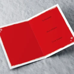 Photo Christmas Card - 7 Photos With Snowflakes