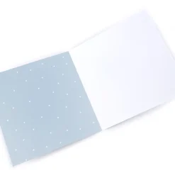 Photo Christmas Card - Blue Wreath Season's Greetings