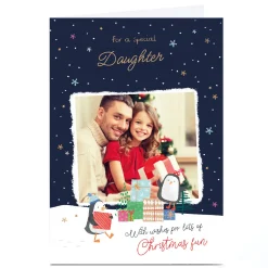 Photo Christmas Card - Christmas Fun Photo Frame, Daughter