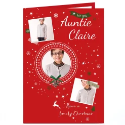 Photo Christmas Card - For You Auntie