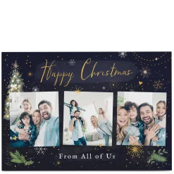 Photo Christmas Card - From All of Us 3 Frames