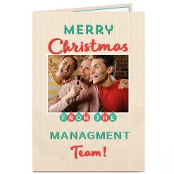 Photo Christmas Card - From The Team