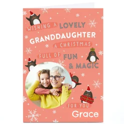 Photo Christmas Card - Fun & Magic Penguins