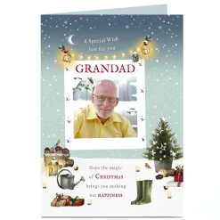 Photo Christmas Card - Gardening, Grandad